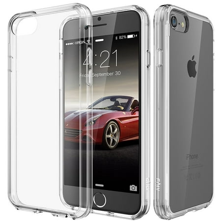 iPhone 8 and iPhone 7 Case, E LV Anti-Scratch [Shock Absorbent] Clear Slim Case Cover for Apple iPhone 7 and Apple iPhone 8 -