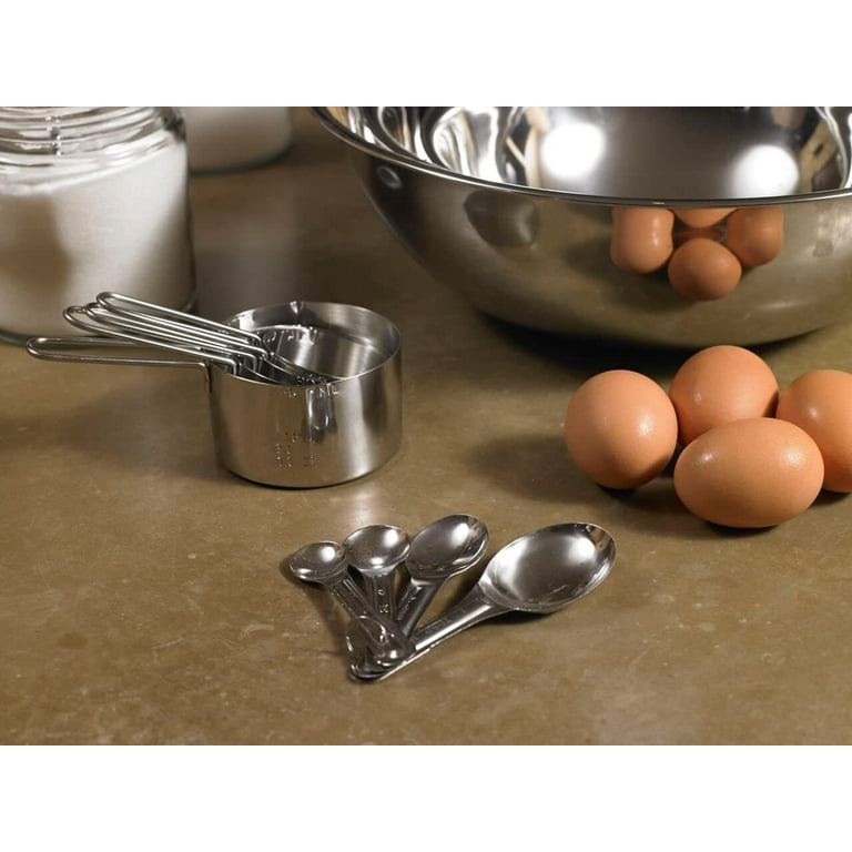 4pc Nesting Stainless Steel Measuring Spoon Set - 1/4 Teaspoon to 1  Tablespoon