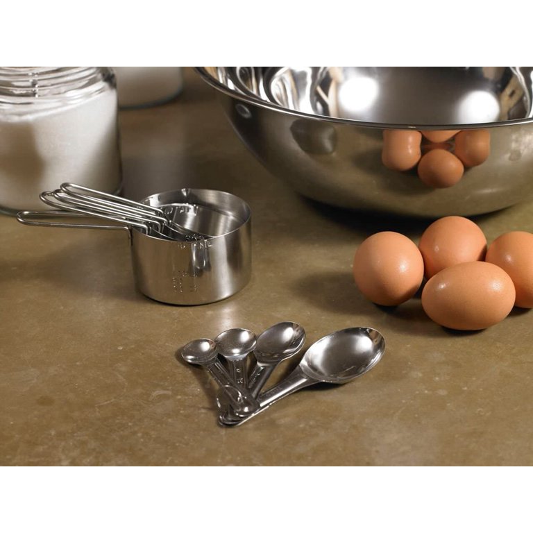 4pc Nesting Stainless Steel Measuring Spoon Set - 1/4 Teaspoon to 1  Tablespoon