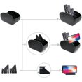 thumbnail image 3 of Remote Control Holder Table Organizer with Phone Pad Support Upgrade Size Stable PU Leather Control Caddy Storage TV Remote Control Organizer with 5 Spacious Compartments (Black with Support), 3 of 6