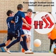 thumbnail image 4 of CUITING Protège-Tibias de Soccer pour Jeunes avec Chaussettes - Coque Rigide Résistante aux Impacts - Ajustable Léger - Coussinets de Tibias de Soccer - Équipement de Protection pour Enfants et Adolescents, 4 of 8
