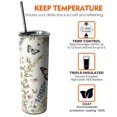 thumbnail image 6 of 20oz Pioneer Flower and Butterfly Skinny Tumblers Stainless Steel Tumbler with Lid and Straw,Vacuum Insulated Double Wall Travel Tumbler Cups with Cleaning Brush for Coffee,Tea, 6 of 6
