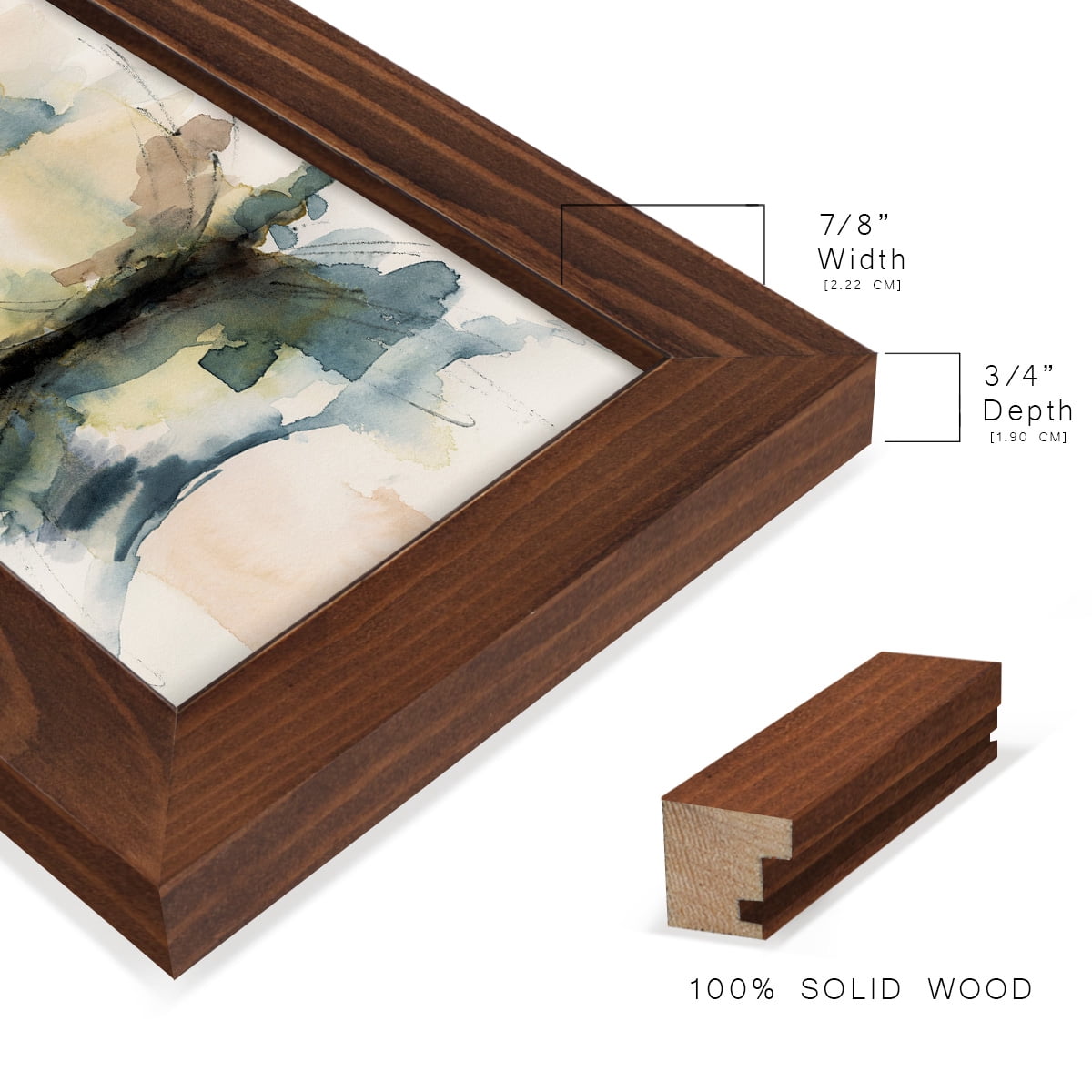 Winter Shoal II - Framed Print w/glass - Chestnut