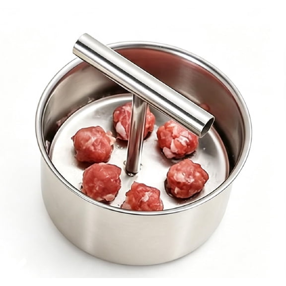 Meatball Maker Tool, 6‑Hole & 12‑Hole Kitchen Meat Ball Extruder, Hand Operated Meat Ball Making Tool for Home Cooking