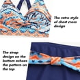 thumbnail image 5 of DHFJKG High Waisted Swimsuits For Women Boho 2 Piece Tummy Control Bathing Suit V Neck Cross-Back Adjustable Straps Soft Beachwear, 5 of 8