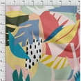 thumbnail image 4 of oneOone Polyester Spandex Pale Yellow Fabric Geometric Abstract Shapes With Leaves Sewing Craft Projects Fabric Prints By Yard 56 Inch Wide, 4 of 4