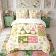 thumbnail image 3 of Manfei Kawaii Gnome King Bedding 7pcs,Floral Plaid King Bed in a Bag,Reversible, 3 of 6