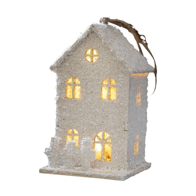 Christmas Tree Decorations Christmas Winter Rural House Led Lighting Diy Christmas Statue Christmas Miniature Resin Decoration Kit Christmas Cedar Bare Branch Tree Street Lamp Christmas Tree Lights