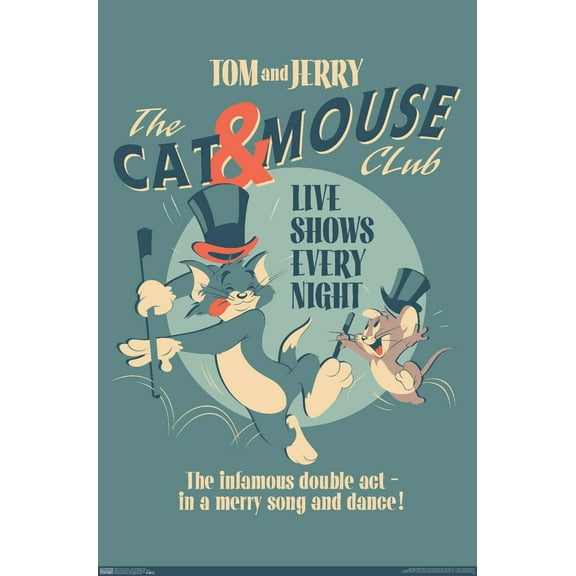 Tom And Jerry - Cat And Mouse Club Wall Poster, 14.725" x 22.375"