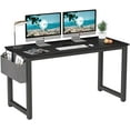 thumbnail image 1 of CubiCubi Modern Computer Desk with Extra Strong Legs, Sturdy Office Desk for Home Office, Simple Style Writing Desk, 55",Black, 1 of 8