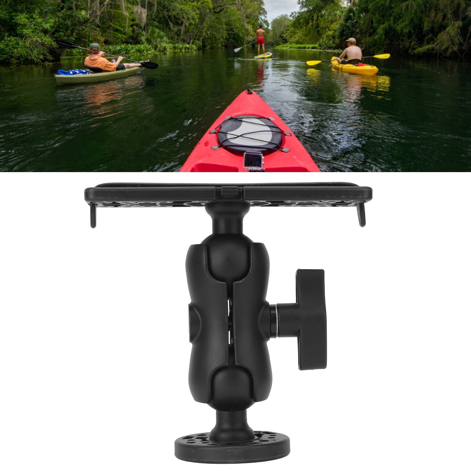 Support Transducteur Portable 360° Rotatif – Universel Pour Détecteur De Poissons, Bateau, Canoë, Kayak – Réglable Et Robuste En Aluminium