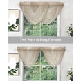 thumbnail image 5 of Waterfall Valances for Windows, Beige Ombre Kitchen Sheer Valance Curtains, Modern Gradient Abstract Art Rod Pocket Elegant Swag Valances for Living Room Bedroom, 47.2"x38.5", 1 Panel, 5 of 8
