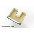 thumbnail image 5 of Nile 72" Blue Wood Floating Vanity with Black Top and Gold Trim, 5 of 10