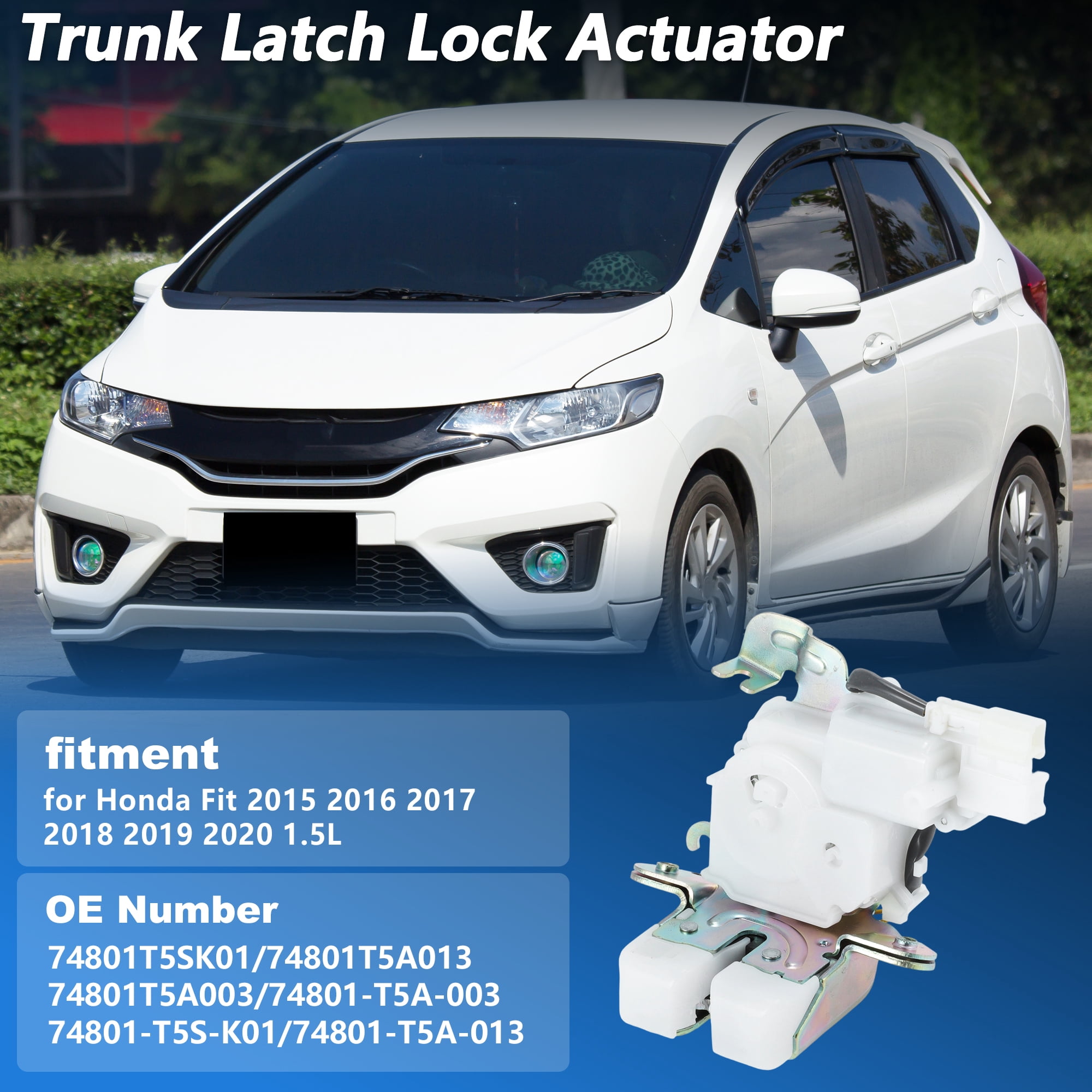 Unique Bargains Trunk Lock Actuator for Honda Fit 2015-2020 1.5L 74801T5SK01