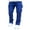 Royal Blue, variant on Men's Regular Fit Stacked Jeans Patch Distressed Destroyed Straight Denim Pants Streetwear Clothes