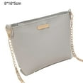thumbnail image 2 of Bolso bandolera de un solo hombro con textura y estilo elegante Gris claro, 2 of 5