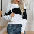 thumbnail image 5 of LEBONYARD Sweaters for Women Clearance $5.00,Womens Lightweight Sweaters up to 50% off,Women's Multi Color Round Neck Sweater Fashion Casual Pullover Long Sleeve Knit White L, 5 of 7