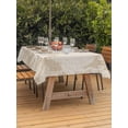 thumbnail image 3 of Outdoor Tablecloth with Umbrella Hole for Patio/Picnic/Party, Brown Beige Coastal Waterproof Table Cloth Rectangle Table Cover Washable, Nautical Coral Starfish Shell Seahorse Ocean (60"x 120"), 3 of 8