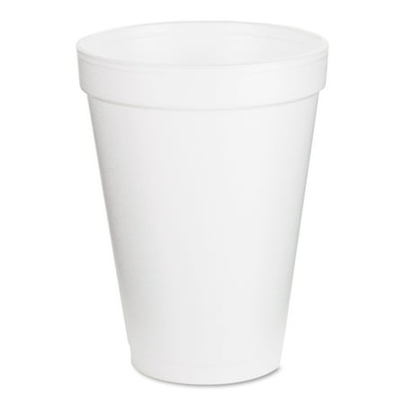 Dart Drink Foam Cups, 12 oz, White, 1000 ct