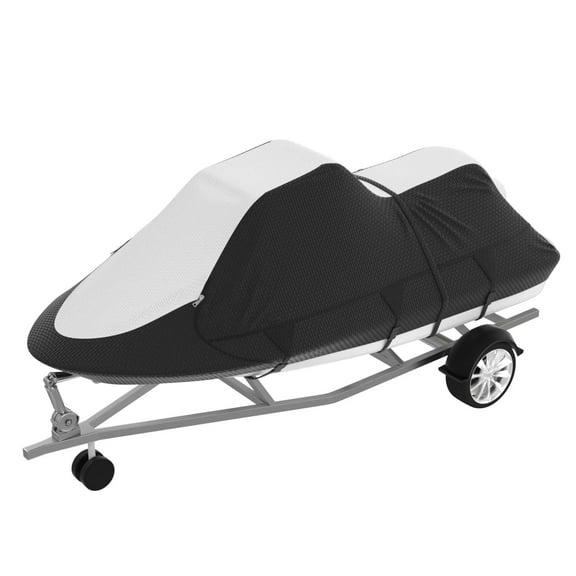 Jet Ski Cover 600D Trailerable PWC Cover Watercraft Cover, Fits for Waverunner, Sea Doo, Yamaha, Kawasaki, Honda, AquaTrax