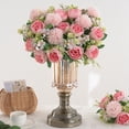 thumbnail image 5 of Silk Peony Bouquet, Lifelike Faux Peonies, Peony Artificial Flowers, Tabletop Peony Decor, Faux Floral Peonies, Artificial Peony Stems, Silk Floral Bouquet, 5 of 7