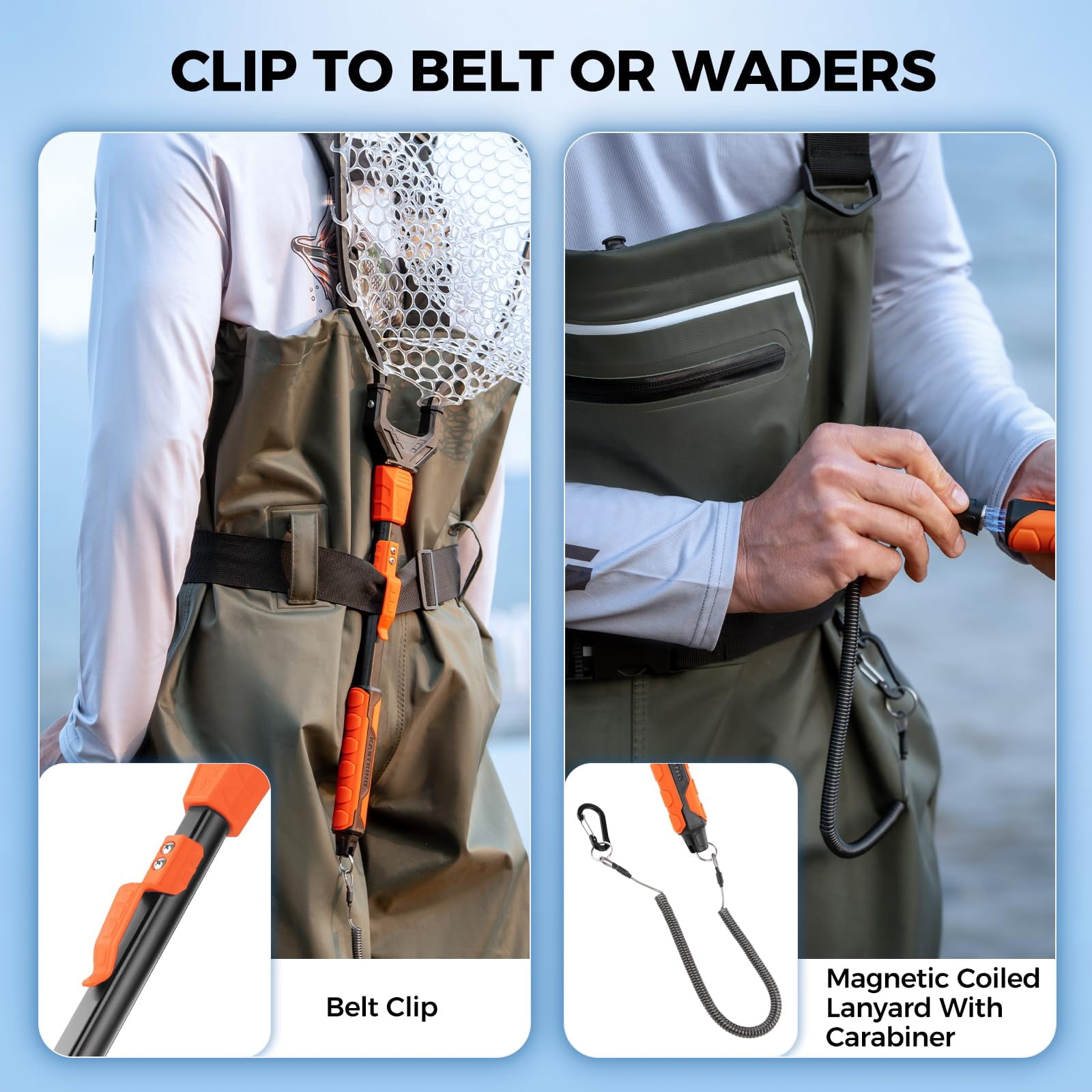 Titanet Fishing Net  Durable Aluminum Handle Non-slip Hi-vis Grip Compact Bag & Lanyard Ideal For Kayak Lake Fly Or River 2 Options