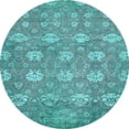 thumbnail image 1 of Ahgly Company Indoor Round Abstract Light Blue Modern Area Rugs, 8' Round, 1 of 4