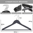 thumbnail image 2 of 30 Ganchos para Ropa de Madera. Gancho Giratorio 360°, Calidad Premium, Ganchos para Pantalones, Abrigos y Ropa Pesada. Resistentes, Elegantes y Duraderos, 2 of 6