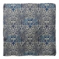 thumbnail image 4 of Bimba Gray Damask Geometric Pure Silk Printed Head Bandanas Summer Neck Wrap Scarf 40 x 40 Inches, 4 of 6