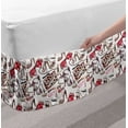 thumbnail image 2 of Fashion Bed Skirt, Feminine Shoes Lipstic Perfume Accessory Items for Beauty Pattern Image, Elastic Bedskirt Dust Ruffle Wrap Around for Bedding Decor, 4 Sizes, Black Pink Tan, by Ambesonne, 2 of 2