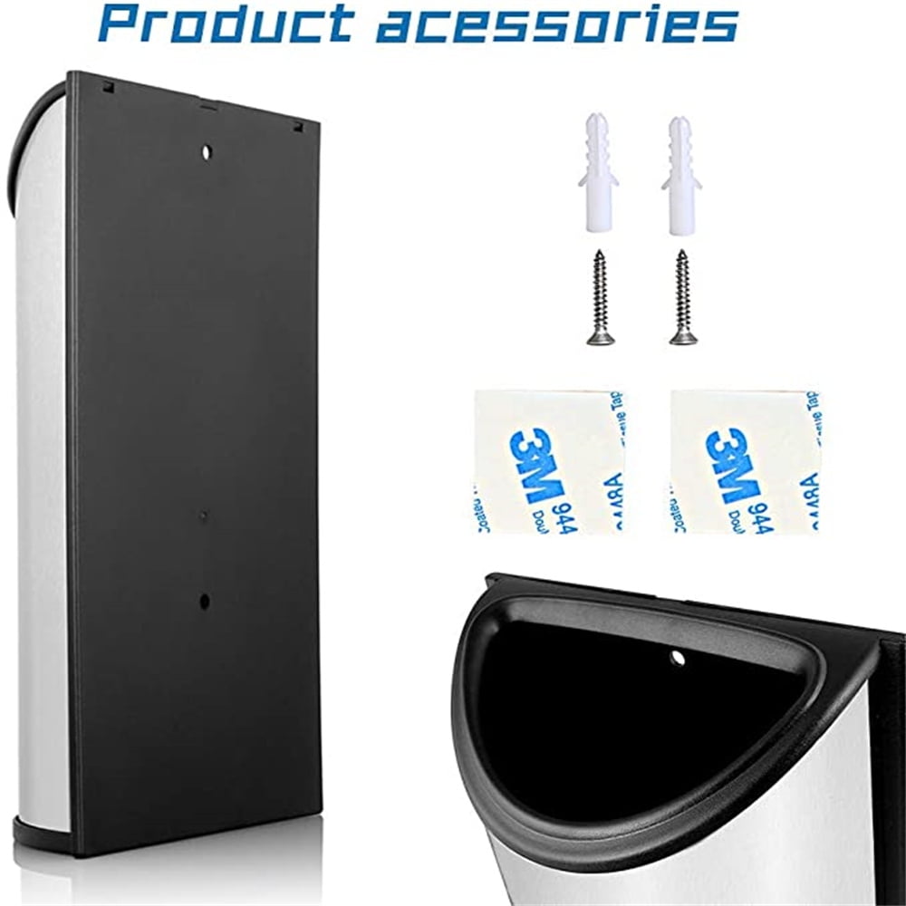 Kepooman Wall Mount Stainless Steel Plastic Bag Holder, Grocery Bag Dispenser Plastic Bag Storage Saver, Silver Kepooman Wall Mount Stainless Steel Plastic Bag Holder, Grocery Bag Dispenser Plastic Bag Storage Saver, Silver