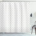 thumbnail image 1 of Ambesonne Anchor Shower Curtain, Hipster Little Hearts, 69"Wx84"L, Black White, 1 of 3