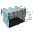 thumbnail image 6 of Animal Dog Crate Cover, Style Pattern with Repeating Spots and Animals, Easy to Use Pet Kennel Cover Small Dogs Puppies Kittens, 7 Sizes, Azure Blue Sea Blue, by Ambesonne, 6 of 6