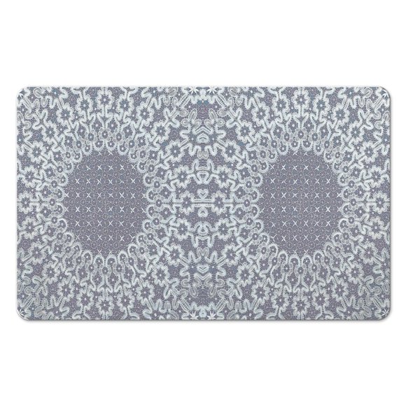 Tapis de Couloir Vintage Sophistiqué, Doux et Antidérapant, Gris, Lavable en Machine, 20x32 Po, Tapis de Cuisine Oriental, Tapis de Sol Idéal pour Couloirs, Chambre d'Enfants, Entrée, Design Floral Tribal Traditionnel