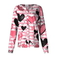 thumbnail image 1 of LHVUOA Scrub Jacket for Women Valentine Day Print Scrubs Top Jacket Snap Front Cute Long Sleeve Scrubs Tops Working Nurse Uniforms with Pockets, 1 of 3