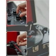 thumbnail image 2 of Arkrocket Curiosity Suitcase Bluetooth Turntable Vintage 3-Speed Record Player with Built-in Speakers Upgraded Turntable Audio Sound (Black/Red), 2 of 6