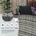 thumbnail image 4 of Outsunny 6PCS Patio Furniture Set Rattan Wicker Patio Sofa Set, Black, 4 of 10