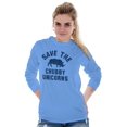thumbnail image 3 of Save The Chubby Unicorns Fantasy Long Sleeve TShirt Men Women Brisco Brands S, 3 of 6