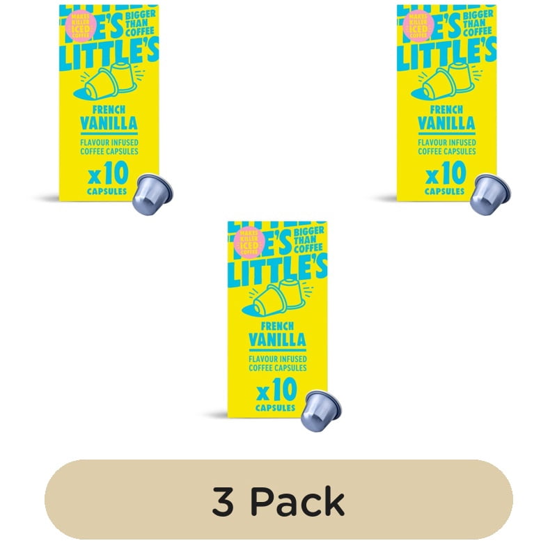 Little's French Vanilla Nespresso Compatible Capsules, 10 pods per pack, British Import (Pack of 3)