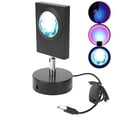 thumbnail image 2 of Lámpara de proyección de puesta de sol, lámpara de decoración de escritorio USB, luz nocturna para dormitorio, decoración del hogar, iridiscente, 2 of 14