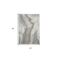 thumbnail image 3 of HomeRoots 2' X 3' Gray And Ivory Abstract Power Loom Area Rug, 3 of 5