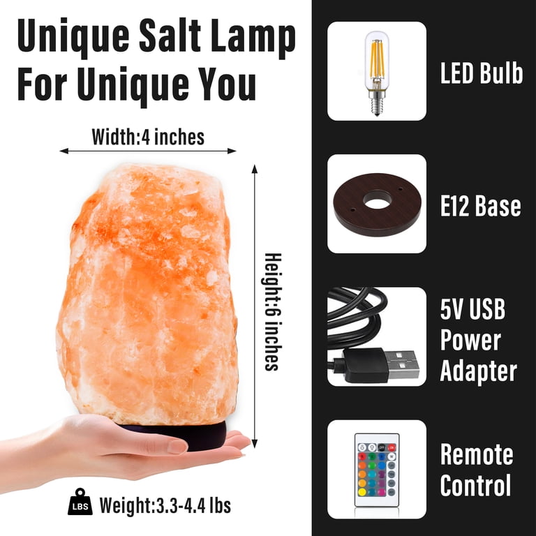 DAYBETTER Himalayan Salt Lamp, 16 Colors with Remote Control photo 3