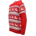 thumbnail image 2 of KIMU Boys' 2-18 Long Sleeve Knit Pullover Christmas Sweater Crewneck Holiday Sweater Shirt (Reindeer Fairisle), 2 of 5