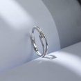 thumbnail image 2 of GFDYREE 925 Sterling Silver Ring Smooth Plain Cubic Zircon Ring Open Adjustable Rings Polished Minimalism Stackable Dainty Statement Promise Eternity Wedding Band, 2 of 7