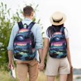 thumbnail image 4 of Disketp Fantasy Landscape Starry Night Mochila de Lona Estampada, Mochila Escolar de Viaje Ligera para Estudiantes y Portátil-Medium, 4 of 5