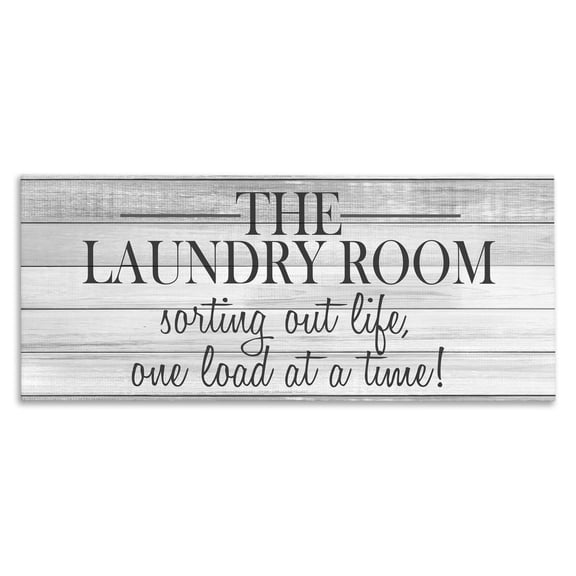 Stupell Industries Rustic Lodge Laundry Sorting Out Life Canvas Art, 40 x 17, by Kim Allen