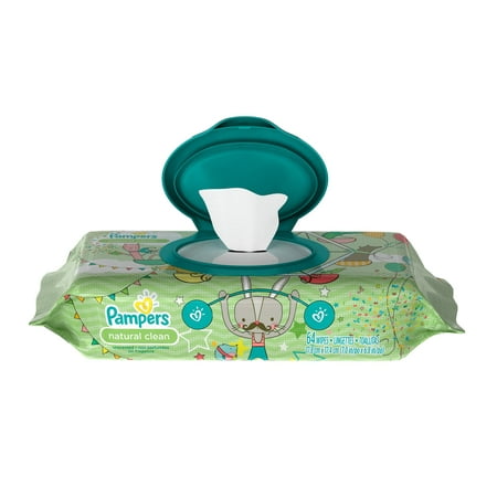 Pampers Baby Wipes Natural Clean 1X 64 count