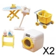 thumbnail image 1 of 2x Juego de Lavandería de Muñecas Soporte de Planchado Estante para Lavadora Accesorios de Decoración de Muñecas 2 piezas Hugo, 1 of 10