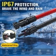 thumbnail image 5 of 12AWG Solar Extension Cable Kit, 20FT Red + 20FT Black Wire with Male and Female Connectors, 5 of 7
