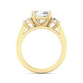 thumbnail image 4 of Hollywood - Moissanite Cushion Cut Lab Diamond Engagement Ring With Round Sidestones, 4 of 5